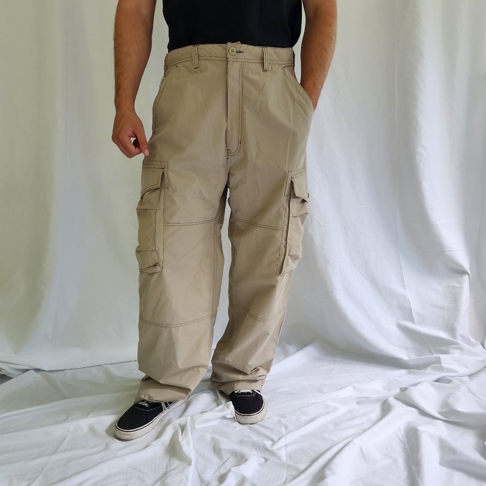 Y2K Deadstock Fleece Lined Baggy Cargo Pantsโ